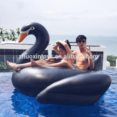 The best selling inflatable Black swan swimming float pool rider