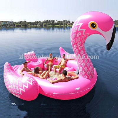 Big Promotional Inflatable Pool Float Party Island Flamingo