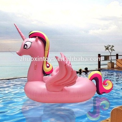 Ready to Ship high quality summer party lovely pink unicorn pool float ride-on