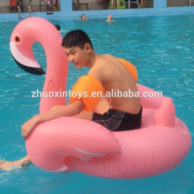 Fast Delivery inflatable pool float for 1 adult 150cm pink flamingo swimming float pool rider