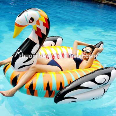 Hot sale inflatable Artist swan swimming float pool rider