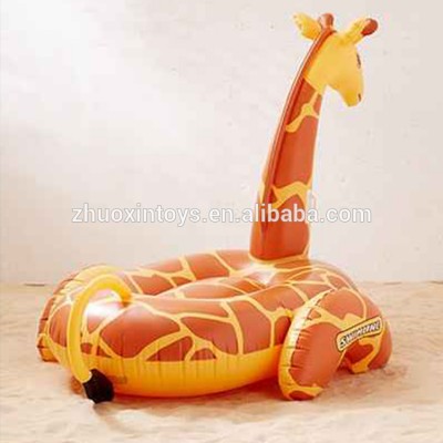 Hot swimming float giraffe designed inflatable pool rider